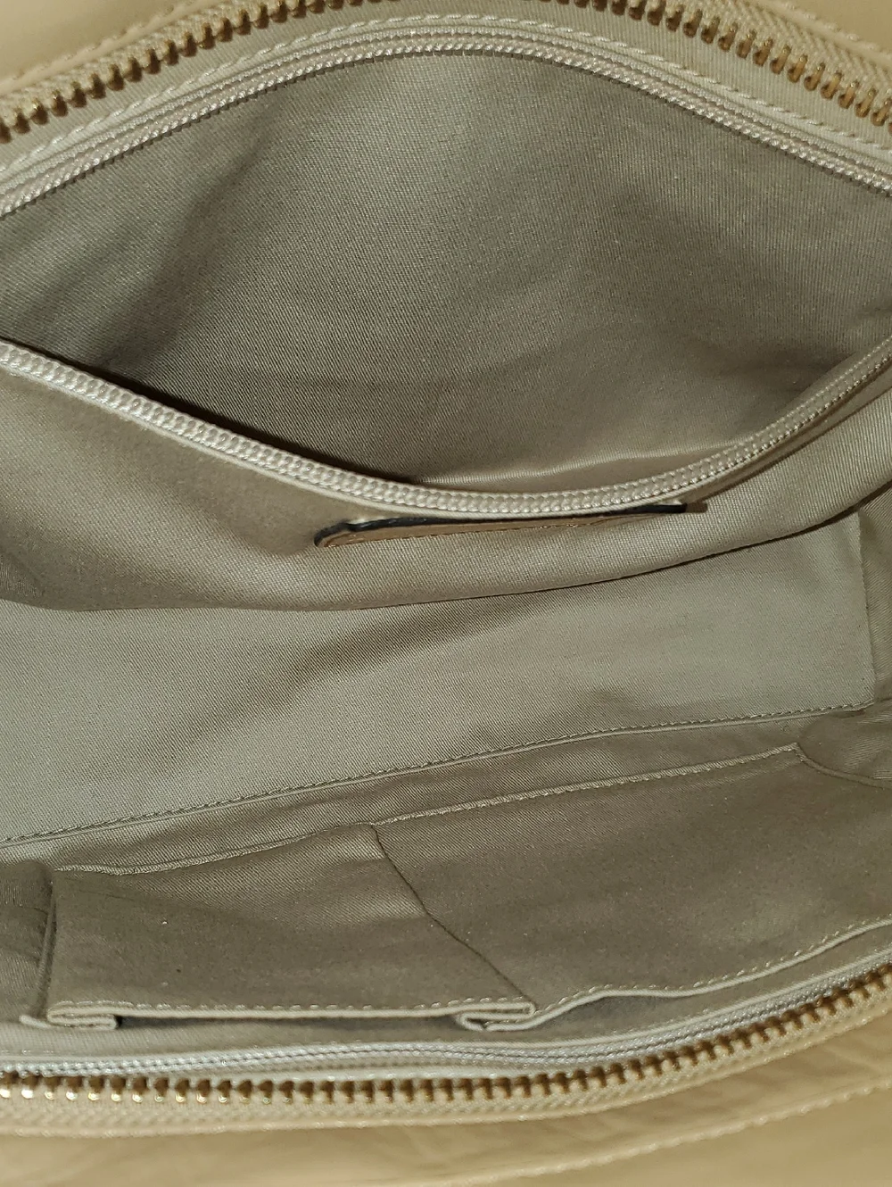 Coach Tan Leather Tote with Tassel Charm